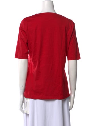 Akris Punto Square Neckline Short Sleeve Blouse