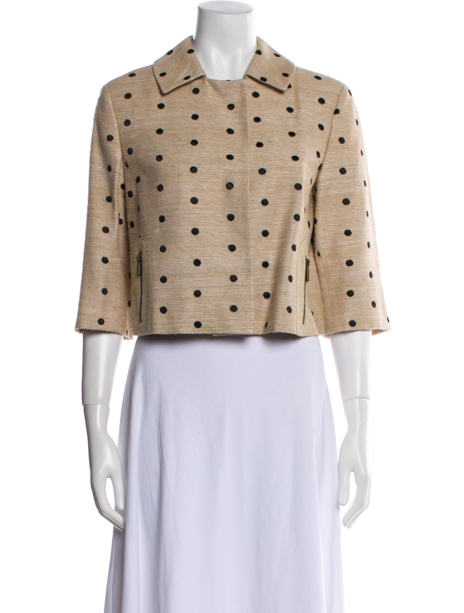Akris Punto Silk Polka Dot Print Blazer
