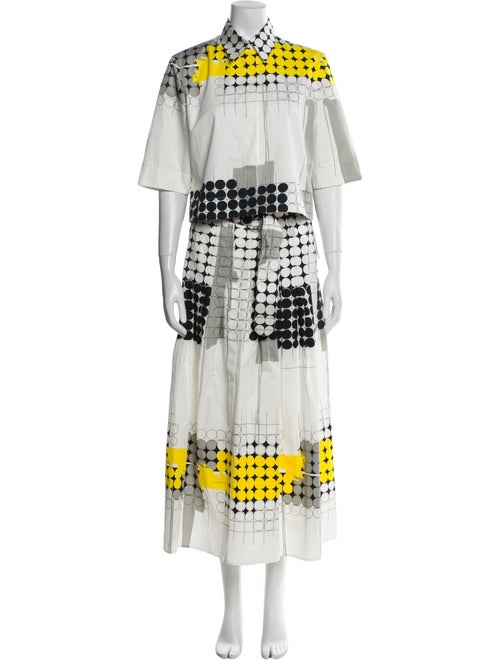 Akris Punto Polka Dot Print Skirt Set