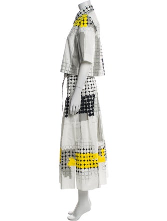 Akris Punto Polka Dot Print Skirt Set