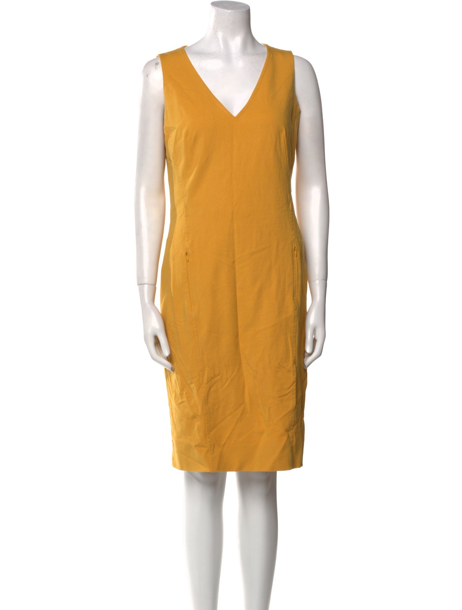 Akris Punto V-Neck Knee-Length Dress