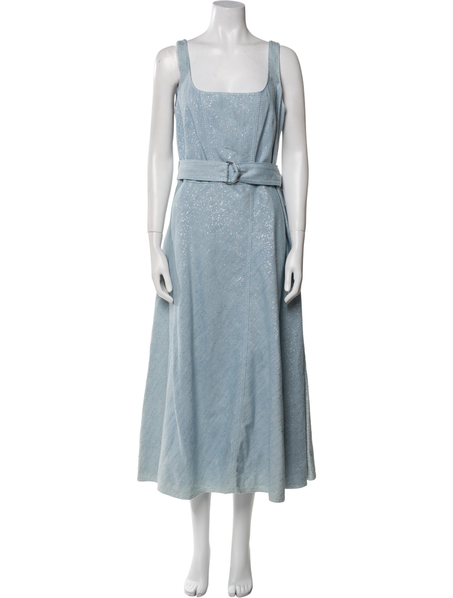 Akris Punto Square Neckline Long Dress