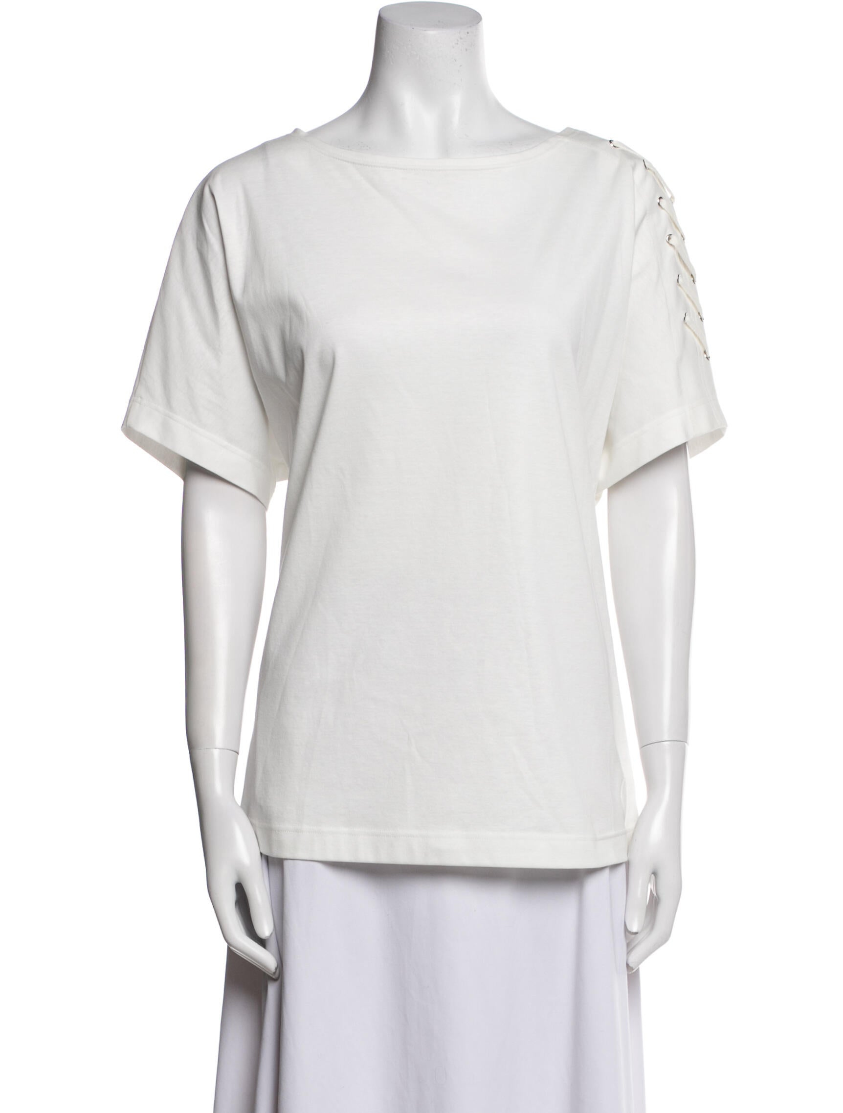 Akris Punto Bateau Neckline Short Sleeve T-Shirt