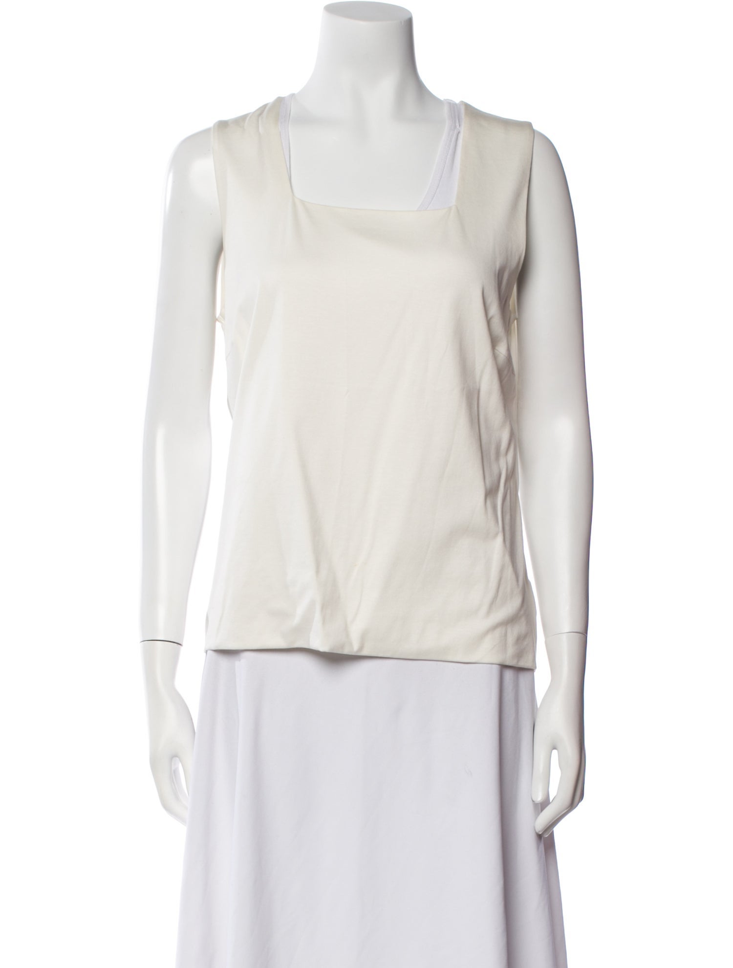Akris Punto Square Neckline Sleeveless Top