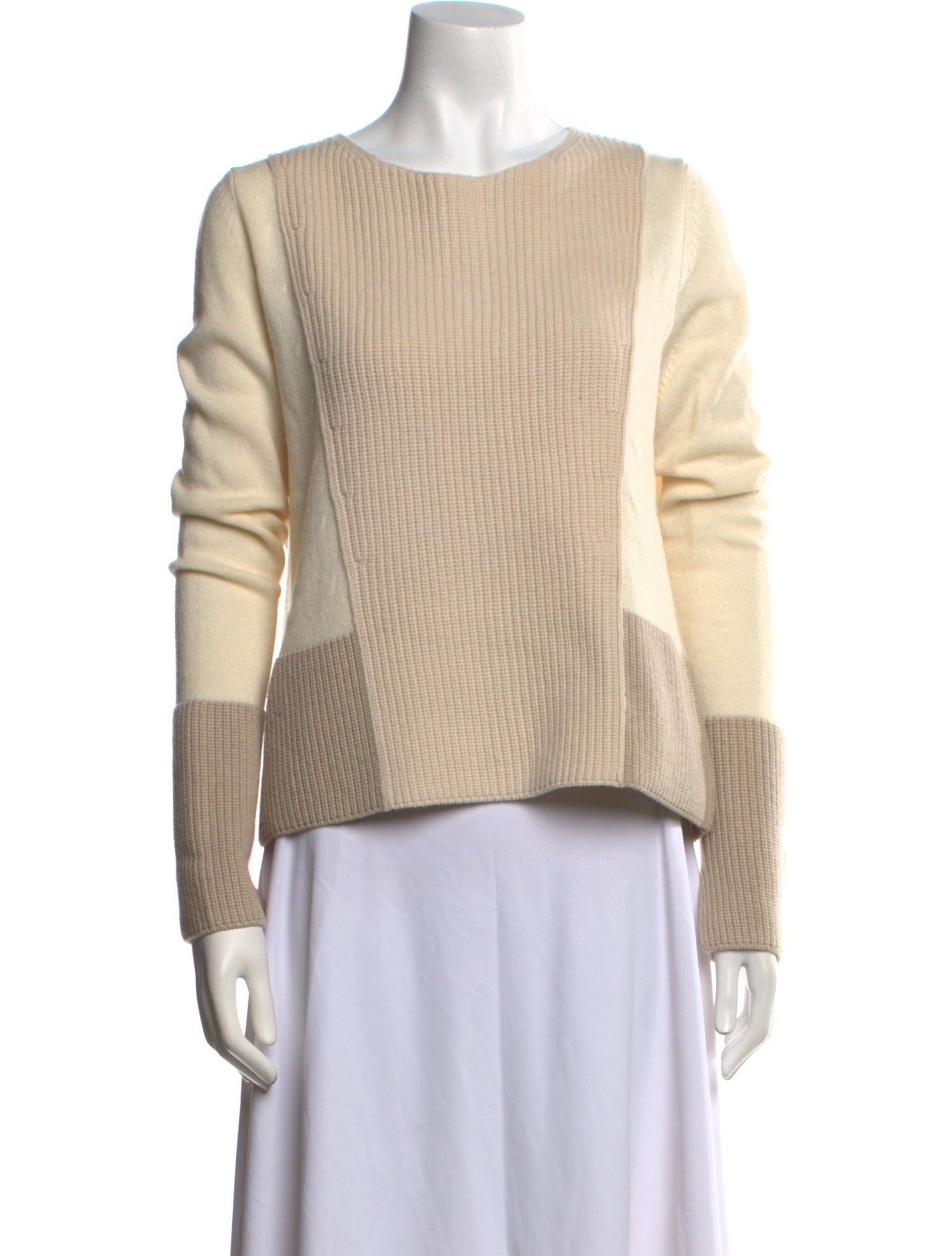 Akris Punto Wool Colorblock Pattern Sweater