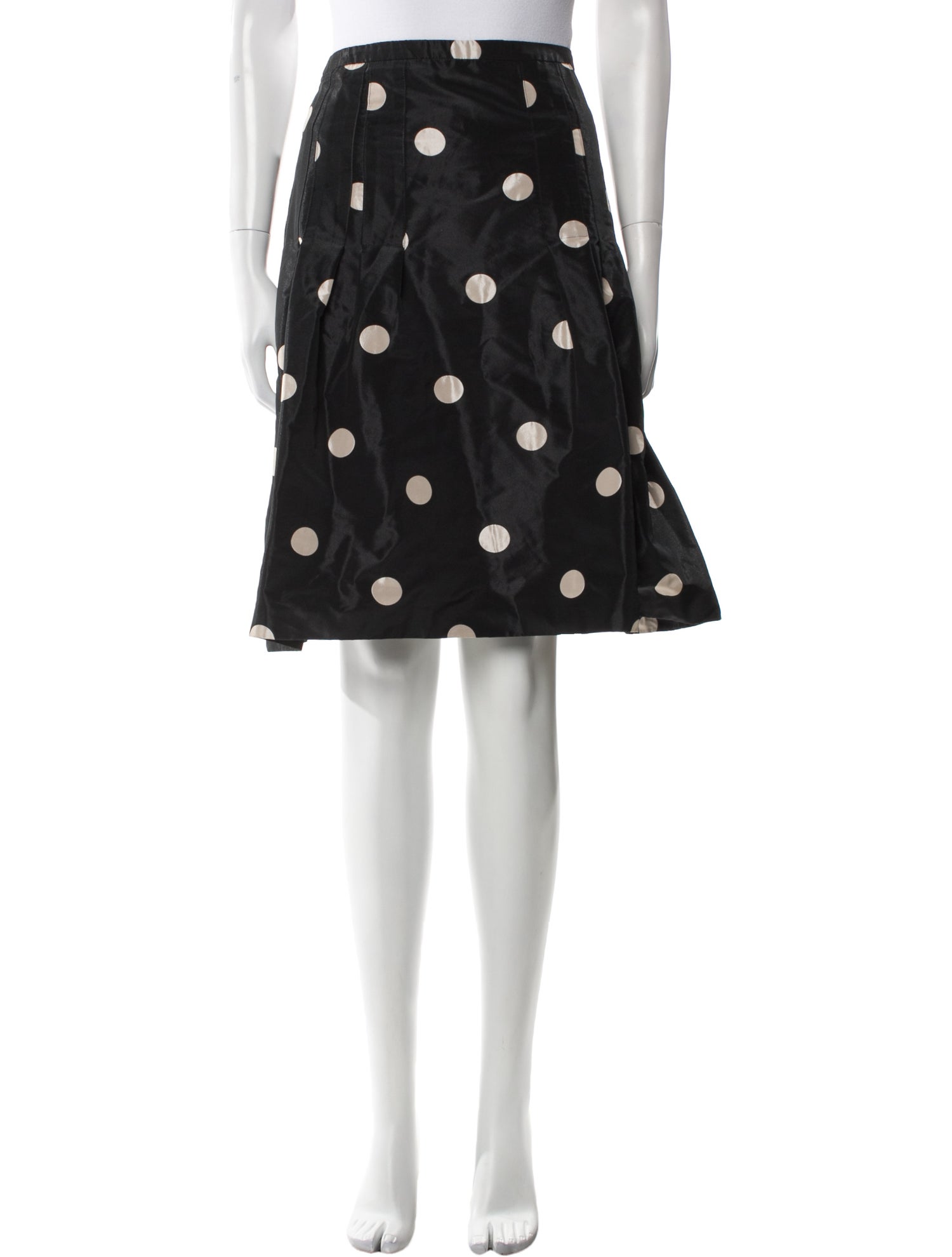 Akris Punto Polka Dot Print Knee-Length Skirt