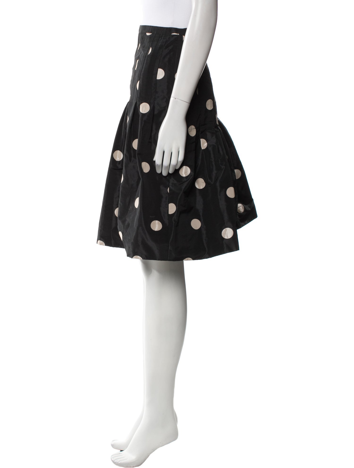 Akris Punto Polka Dot Print Knee-Length Skirt