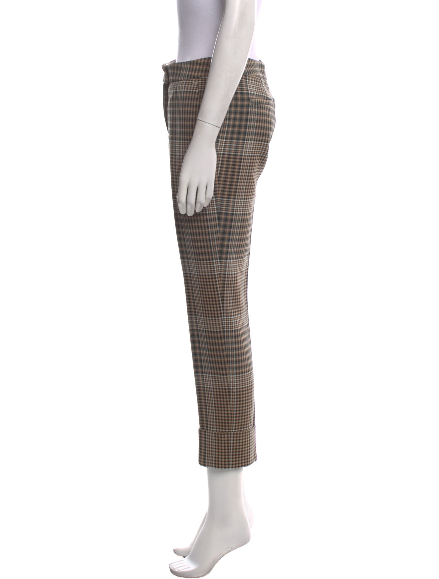 Akris Punto Plaid Print Straight Leg Pants
