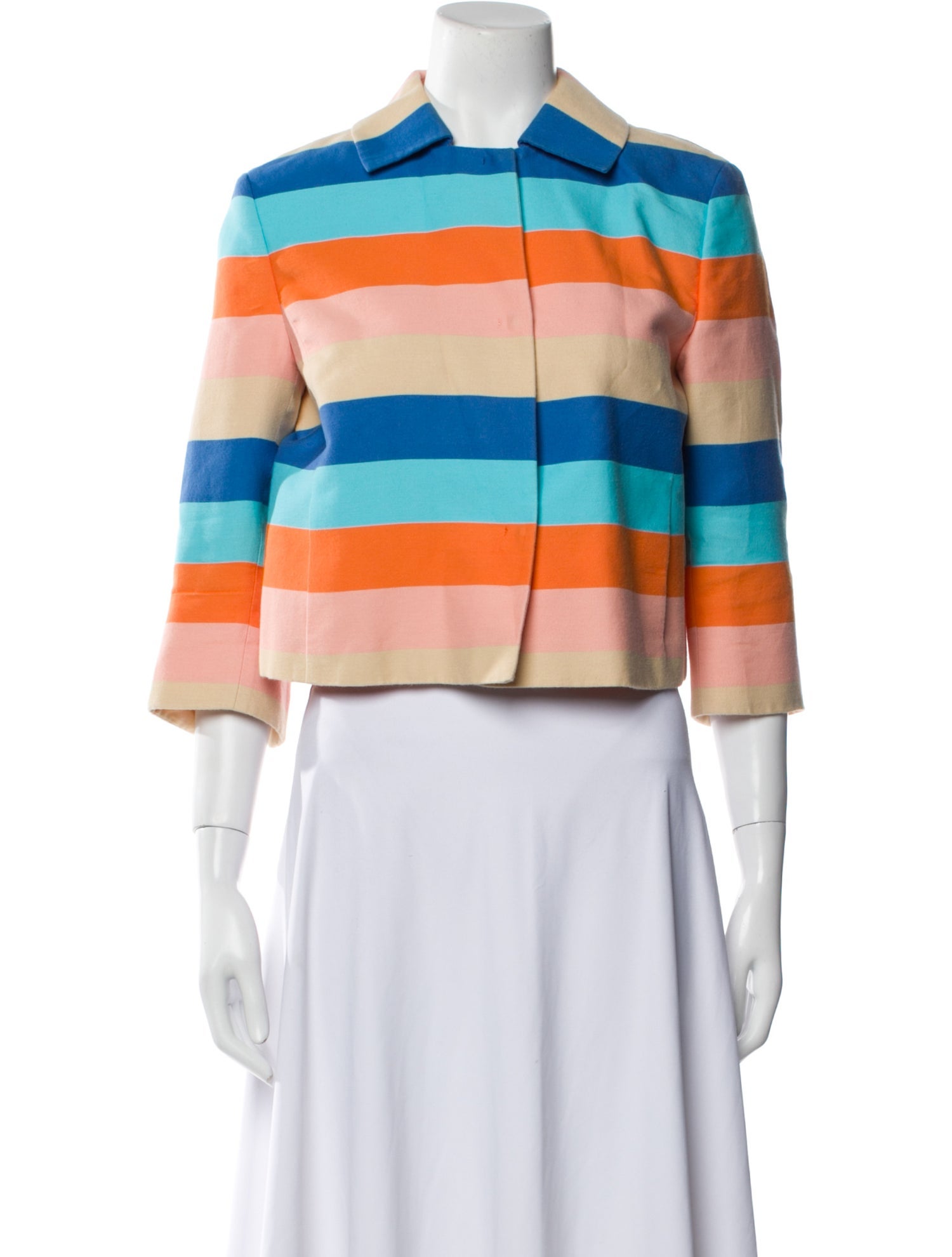 Akris Punto Striped Biker Jacket