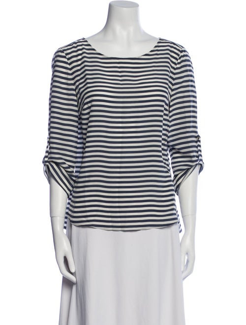 Akris Punto Silk Striped T-Shirt