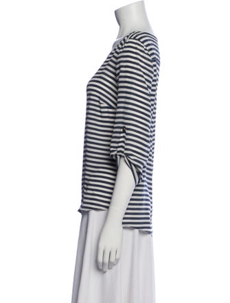 Akris Punto Silk Striped T-Shirt