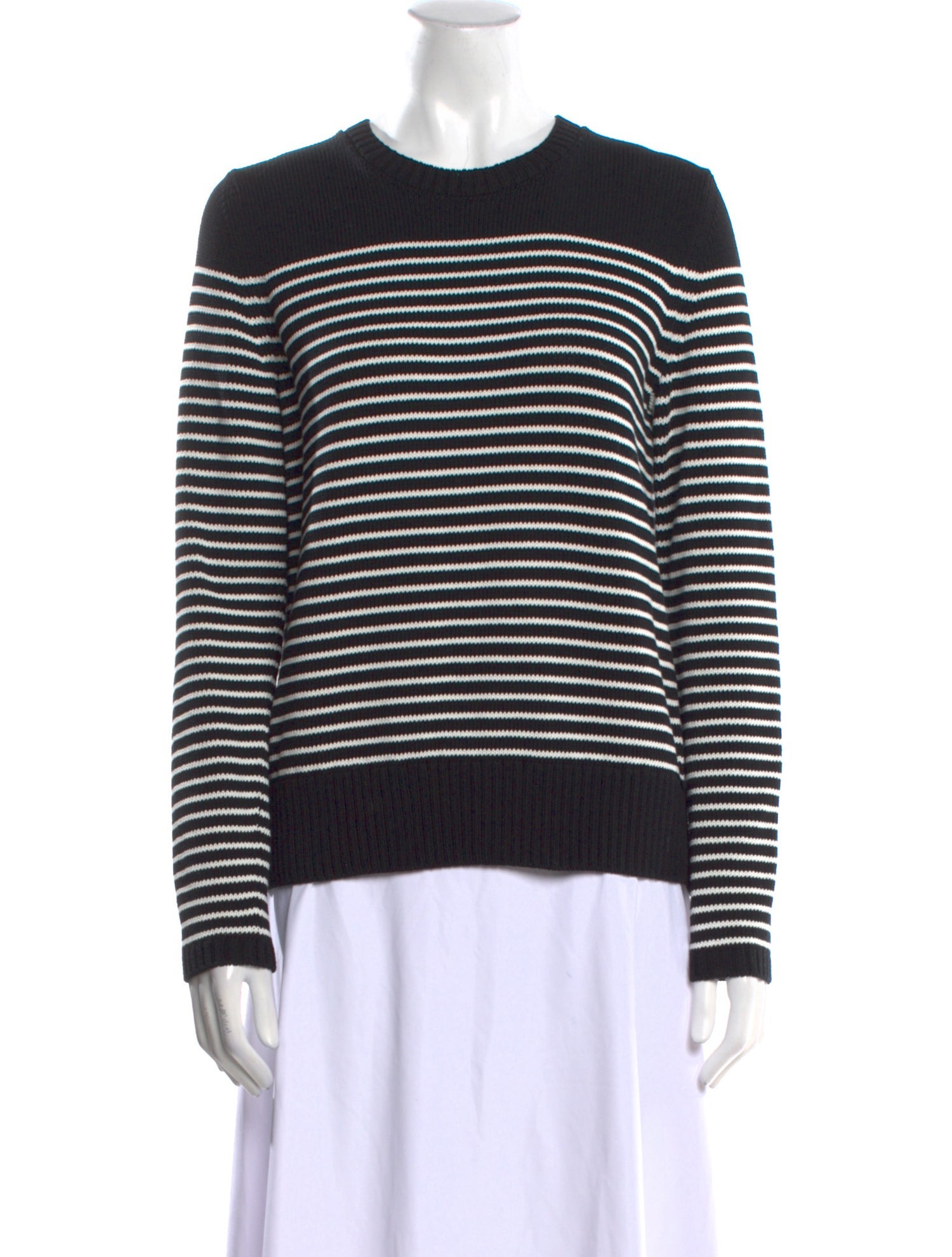 Akris Punto Striped Crew Neck Sweater