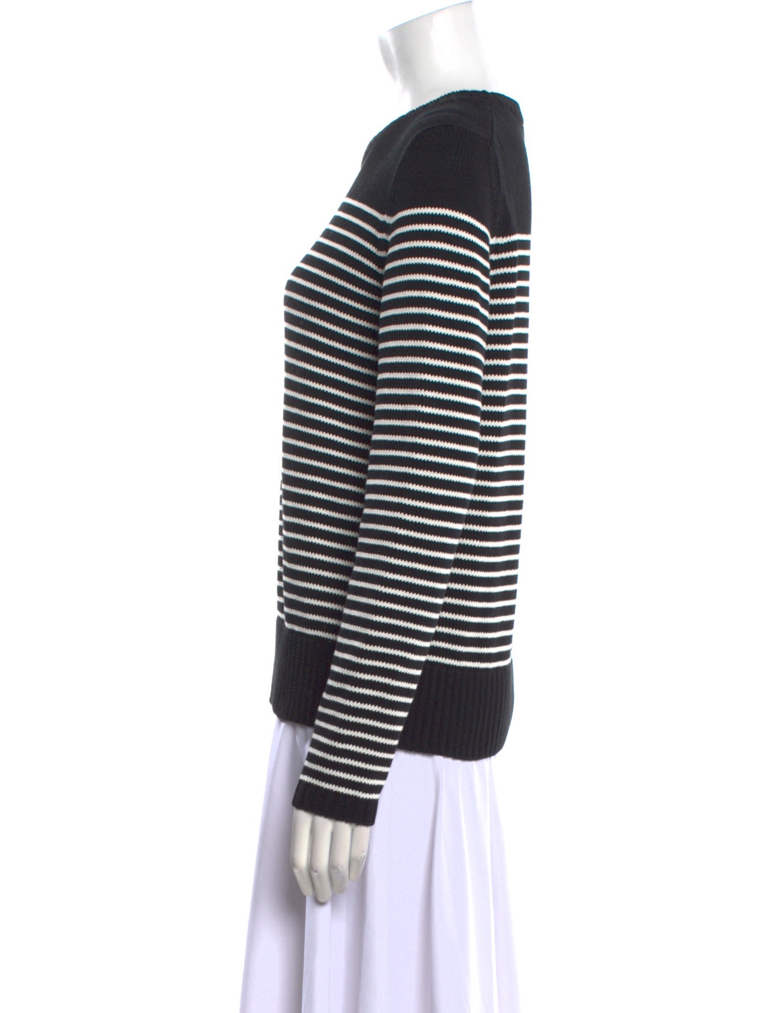 Akris Punto Striped Crew Neck Sweater