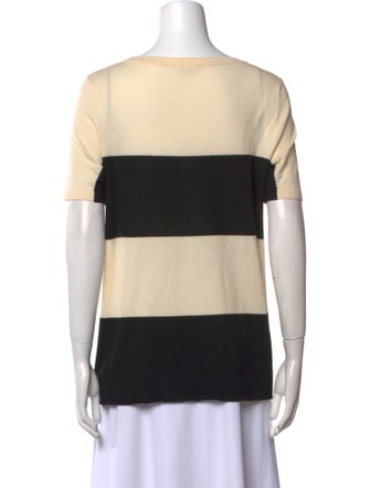Akris Punto Wool Colorblock Pattern T-Shirt