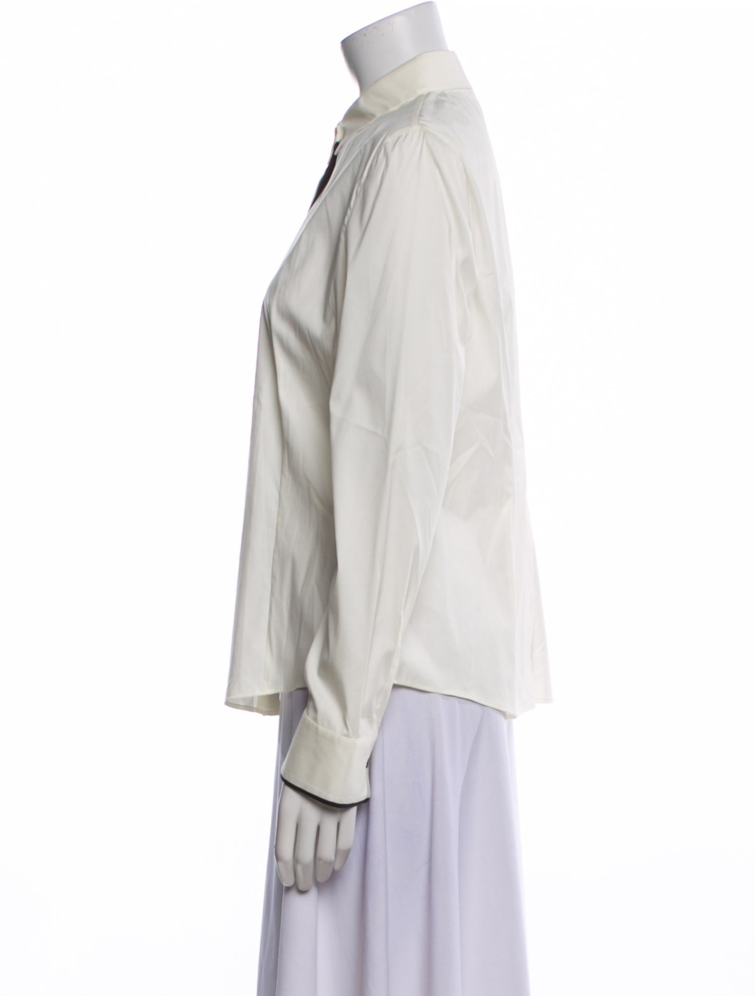 Akris Punto Long Sleeve Button-Up Top