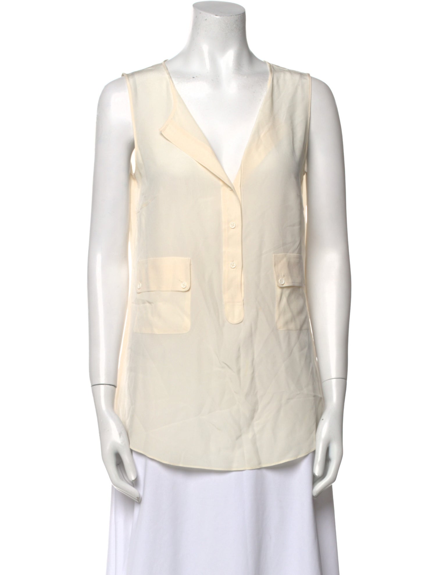 Akris Punto Silk V-Neck Top