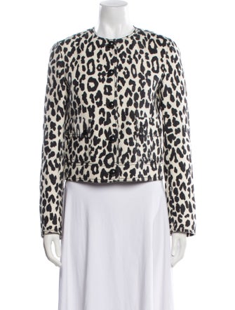 Akris Punto Wool Animal Print Jacket