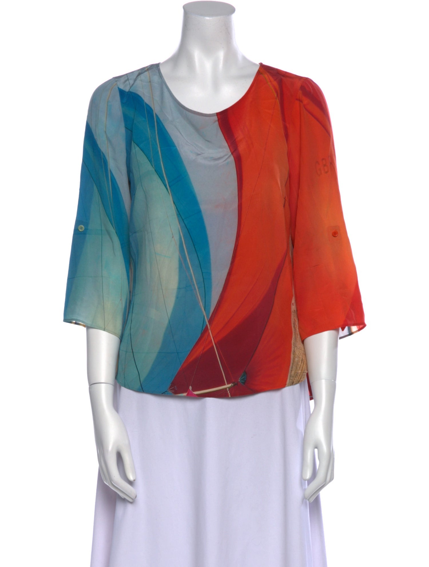 Akris Punto Silk Printed Blouse