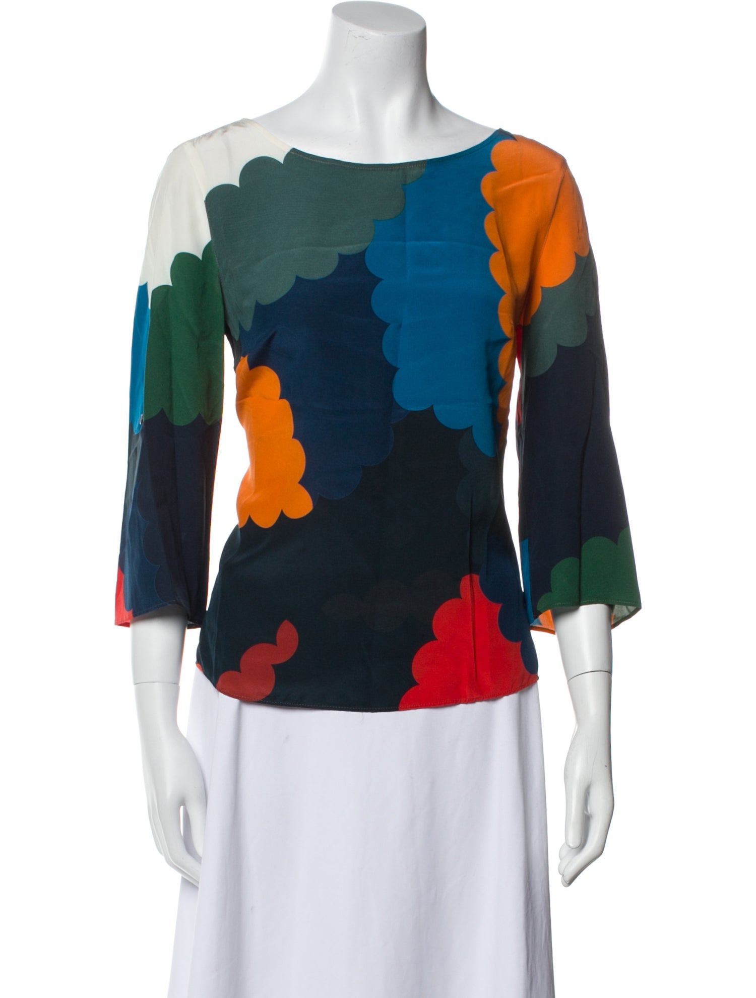 Akris Punto Silk Printed Blouse