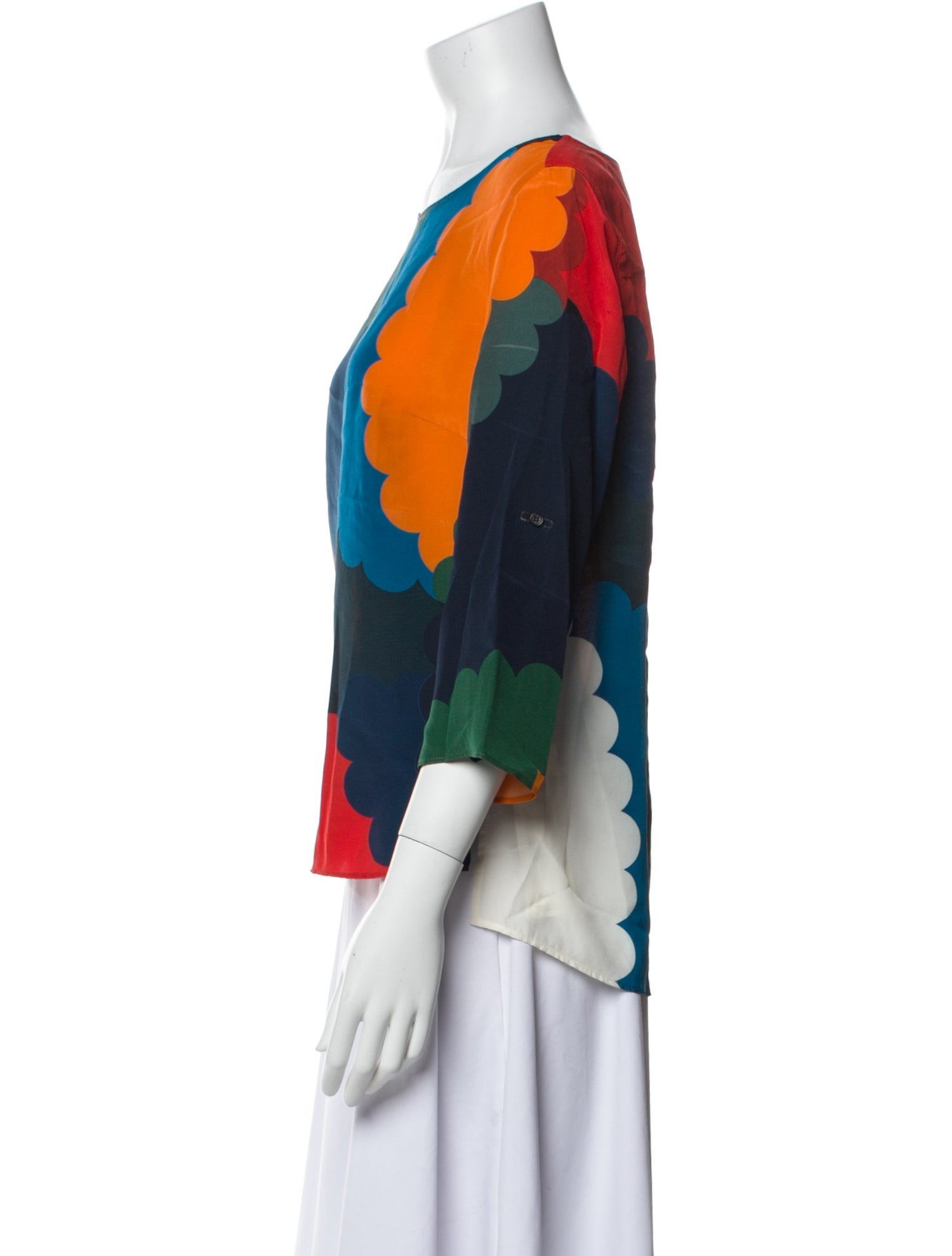 Akris Punto Silk Printed Blouse