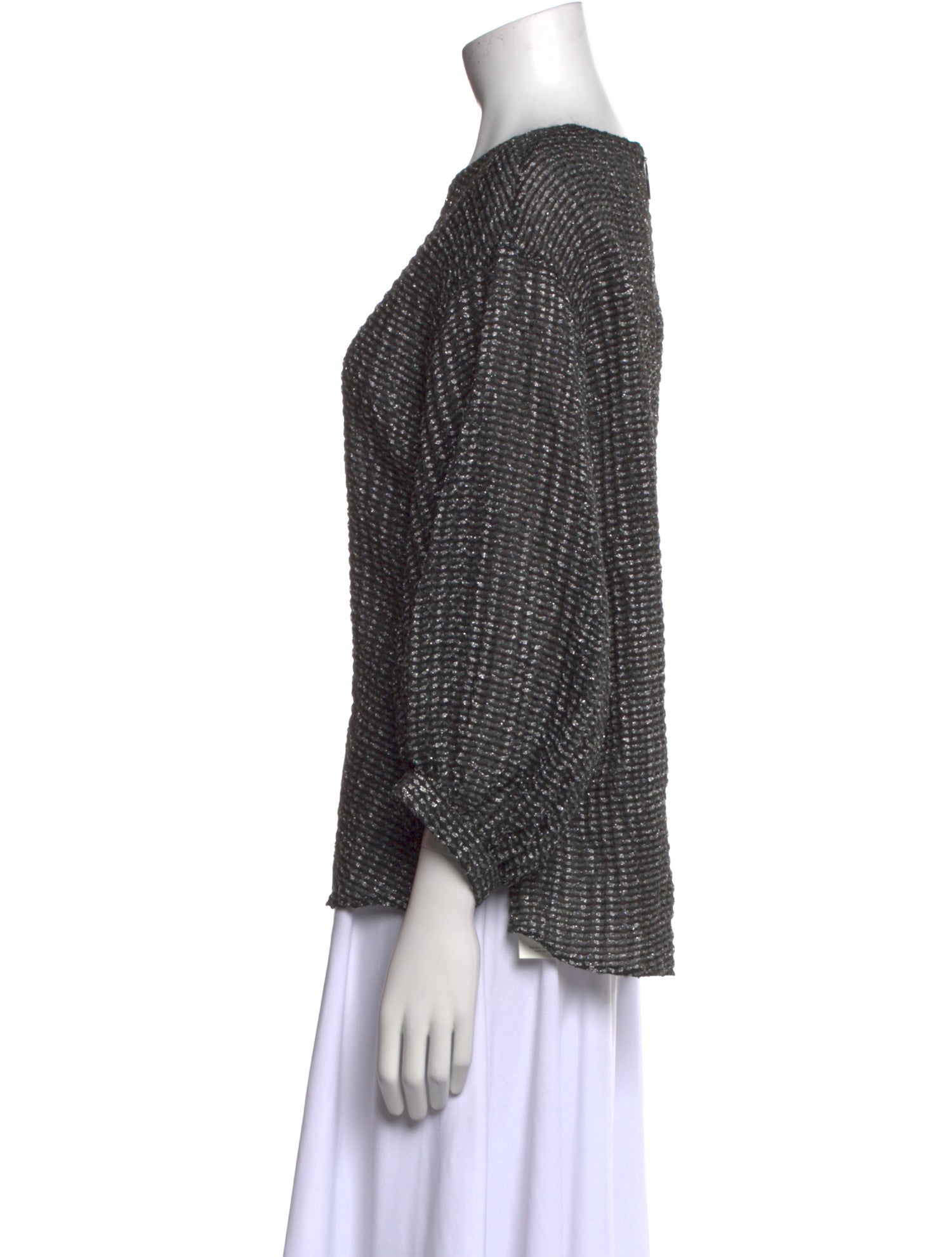 Akris Punto Printed Scoop Neck Blouse