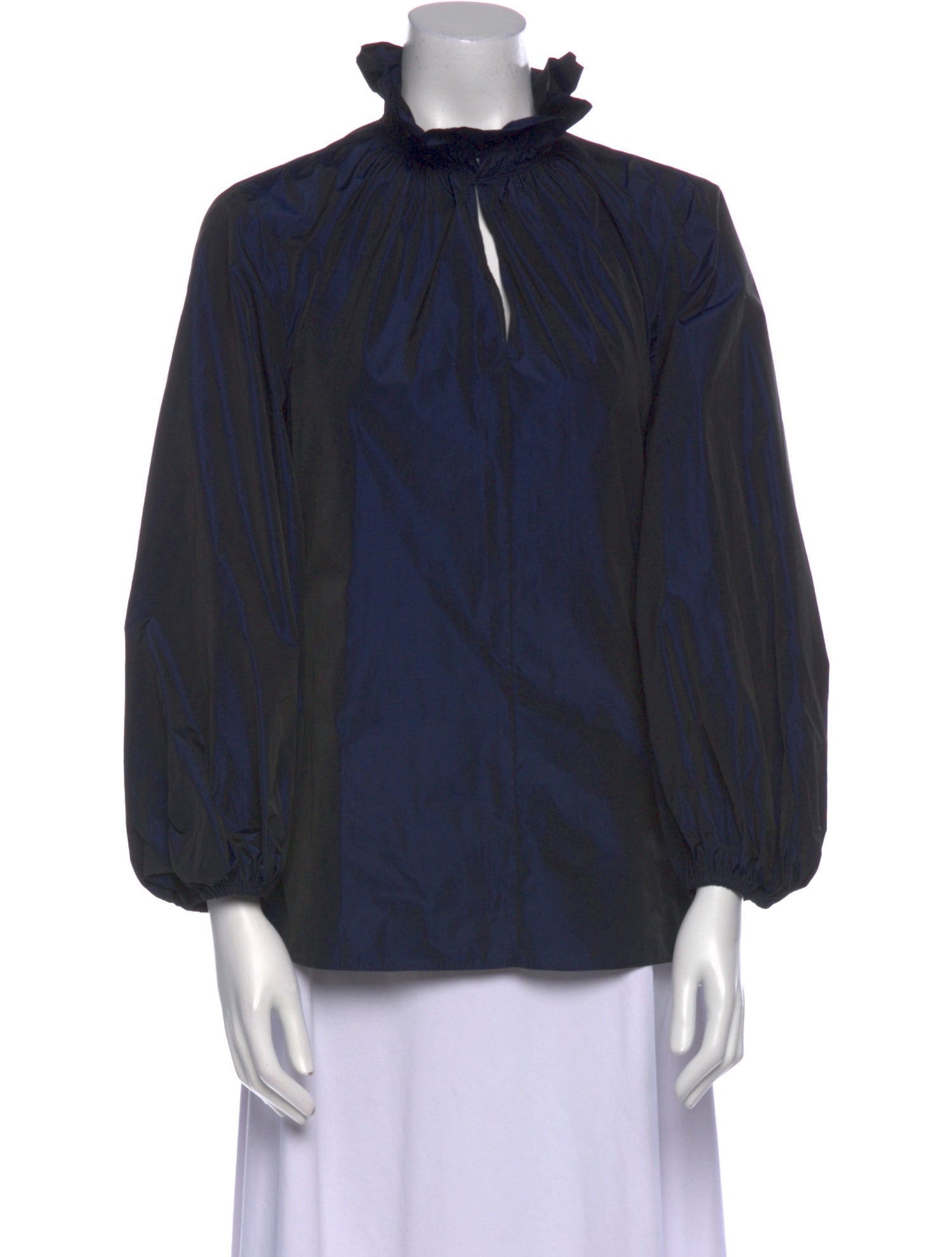 Akris Punto Mock Neck Long Sleeve Blouse