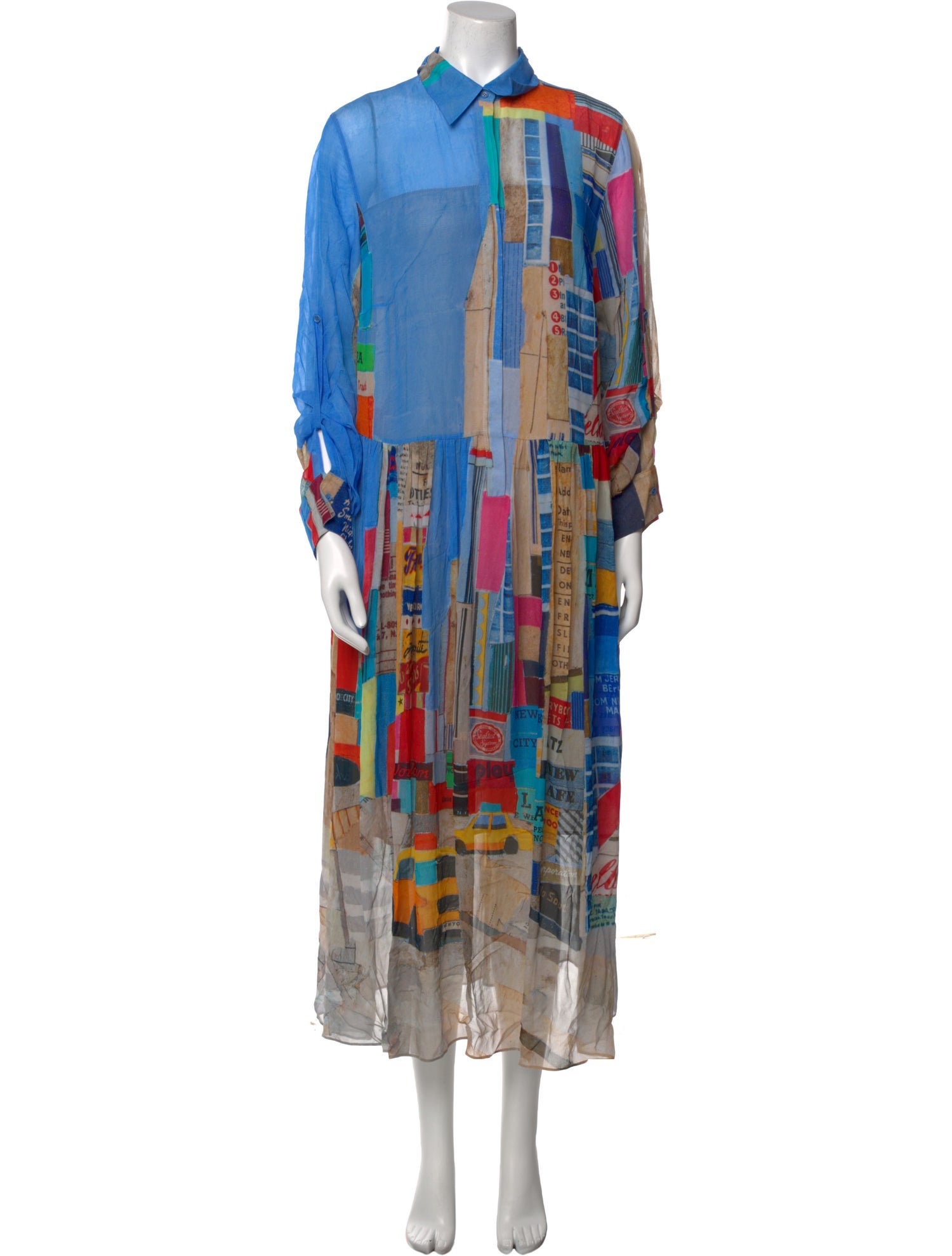 Akris Punto Printed Midi Length Dress