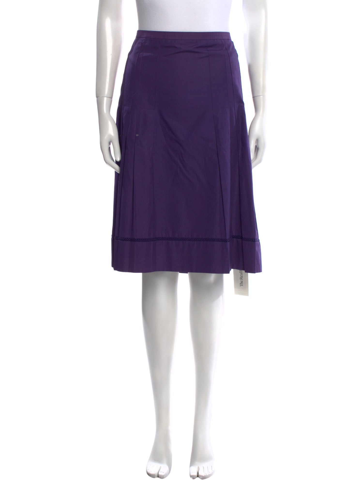 Akris Punto Lasercut Accents Knee-Length Skirt