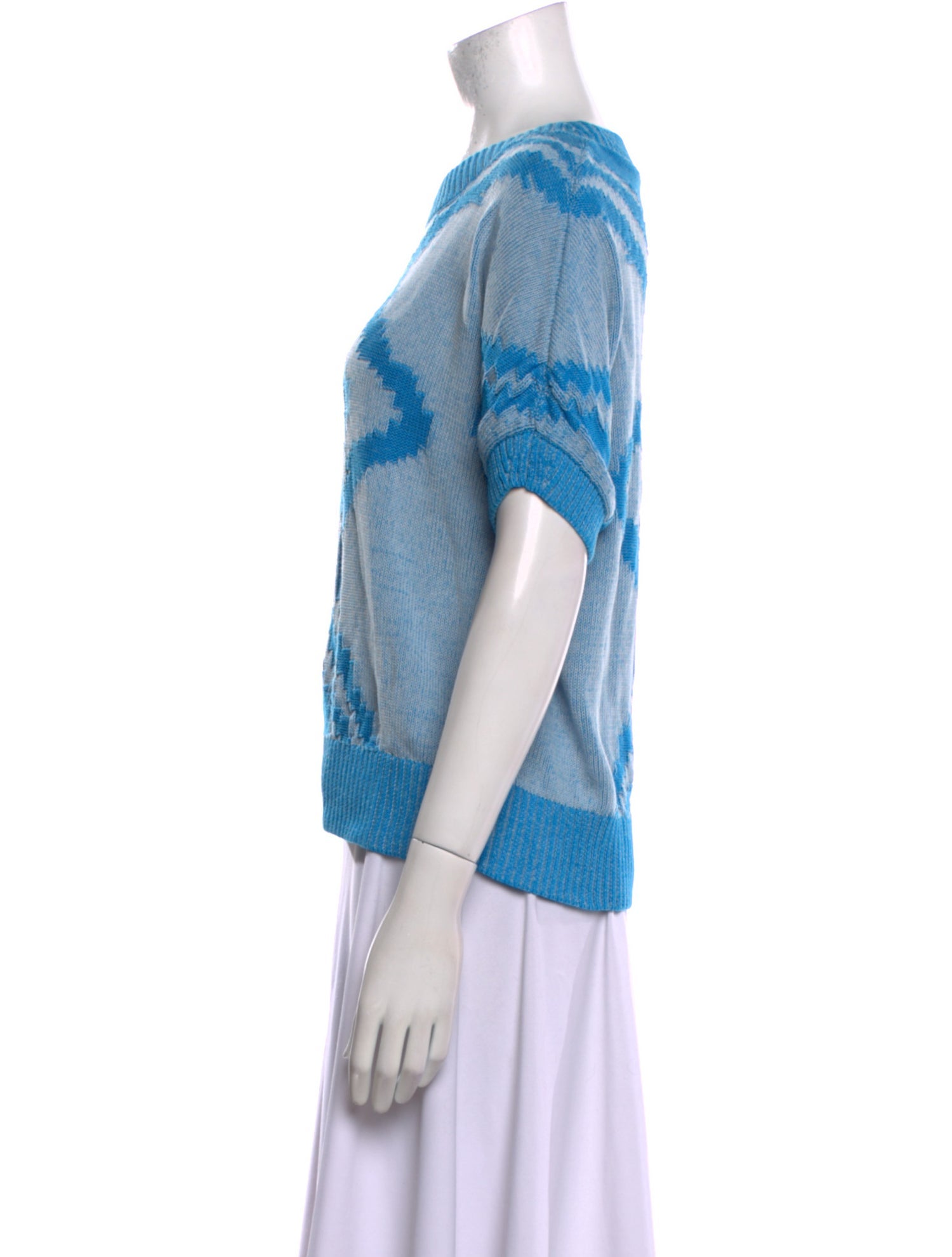 Akris Punto Printed Crew Neck Sweater