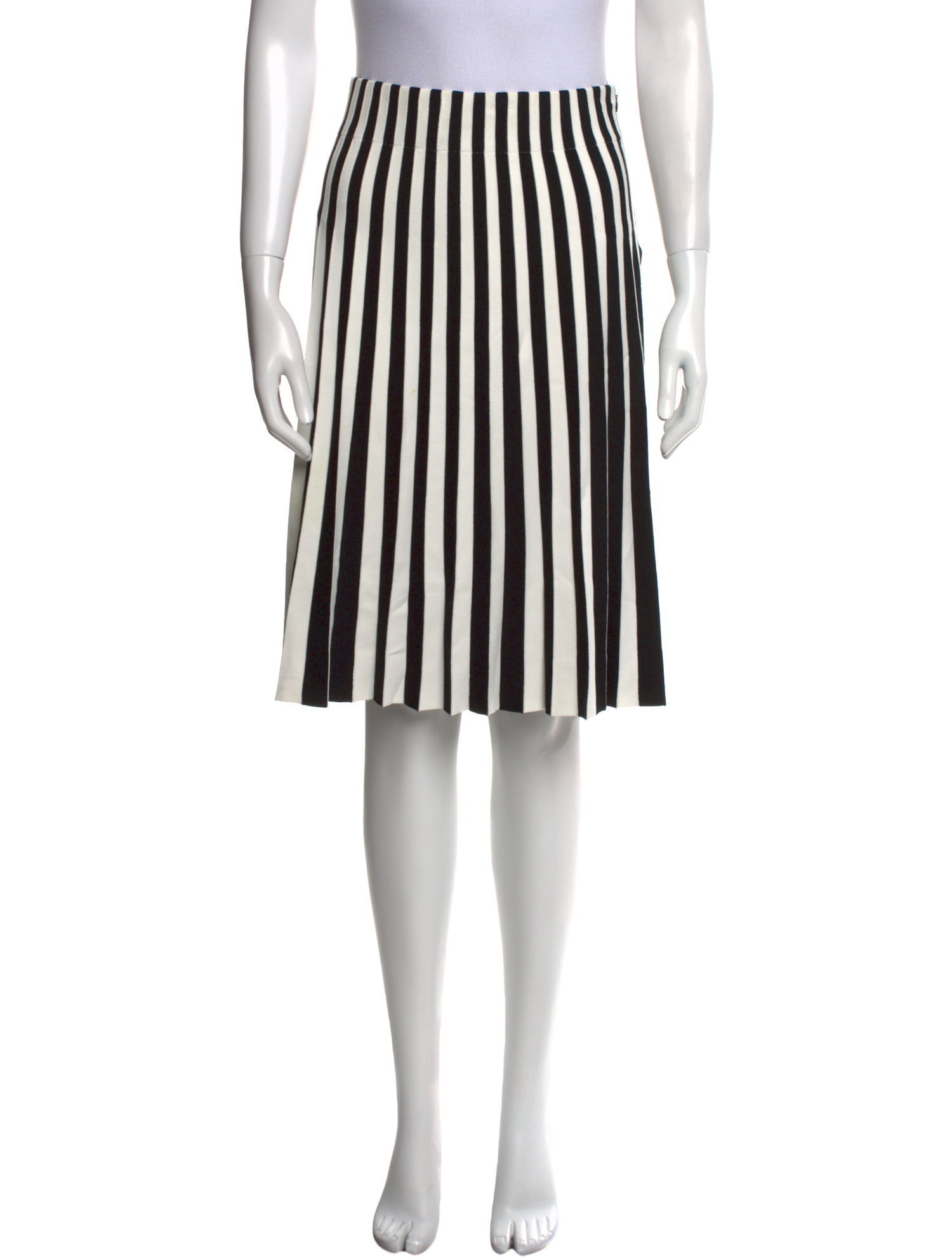 Akris Punto Striped Knee-Length Skirt