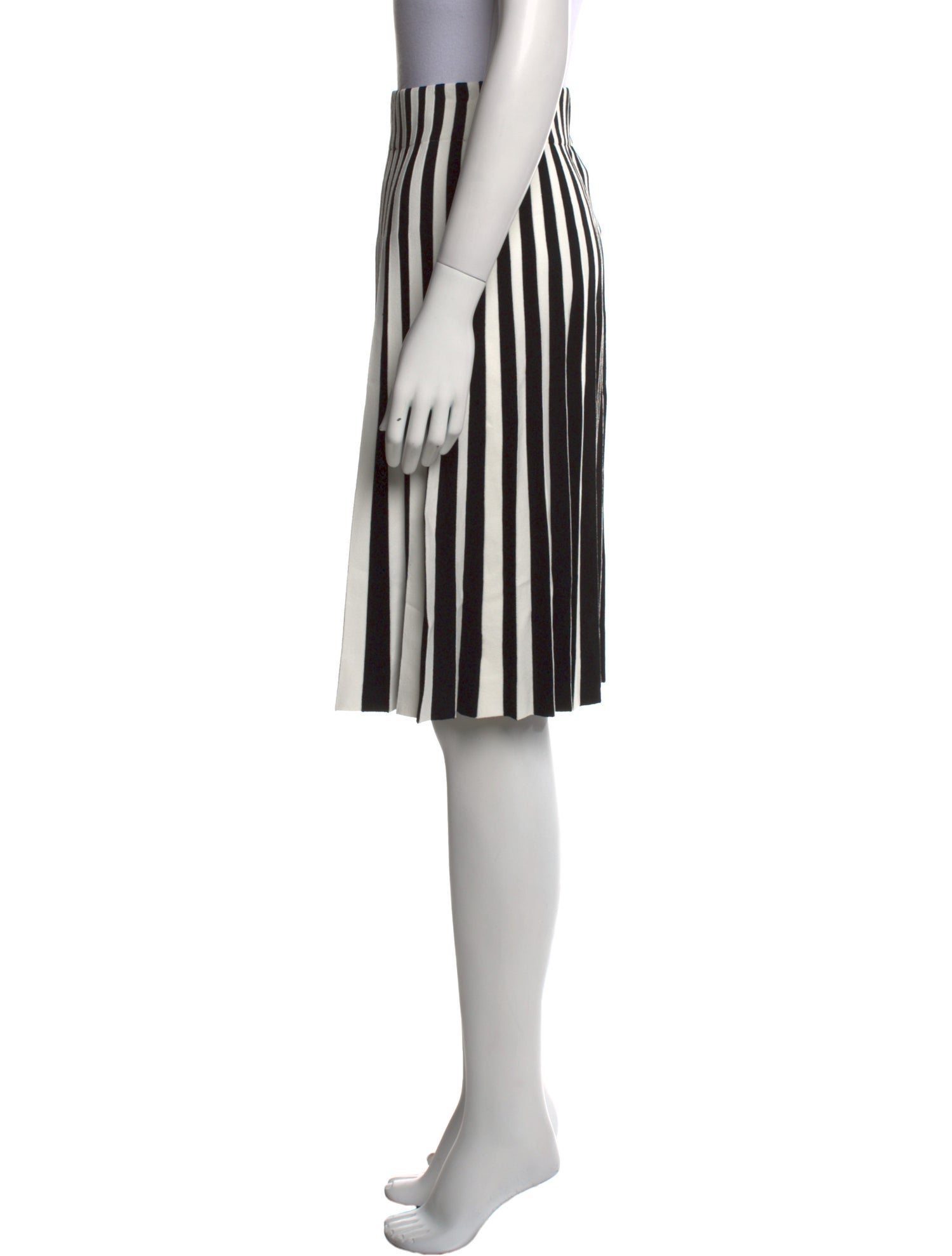Akris Punto Striped Knee-Length Skirt