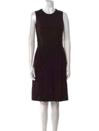 Akris Punto Plaid Print Knee-Length Dress