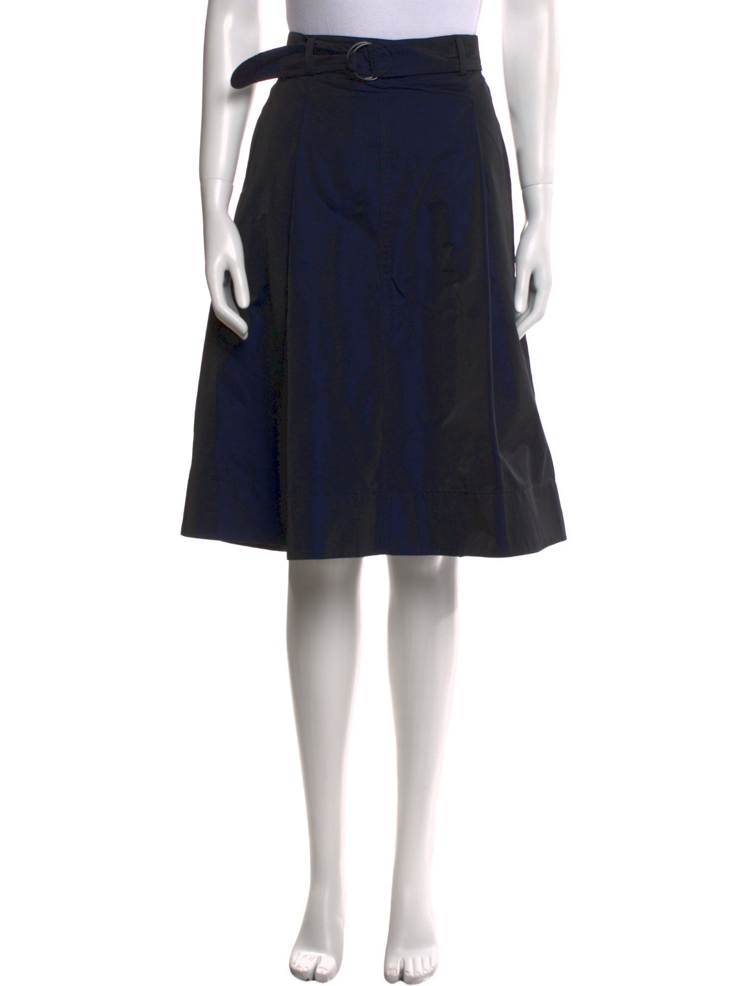 Akris Punto Pleated Accents Knee-Length Skirt