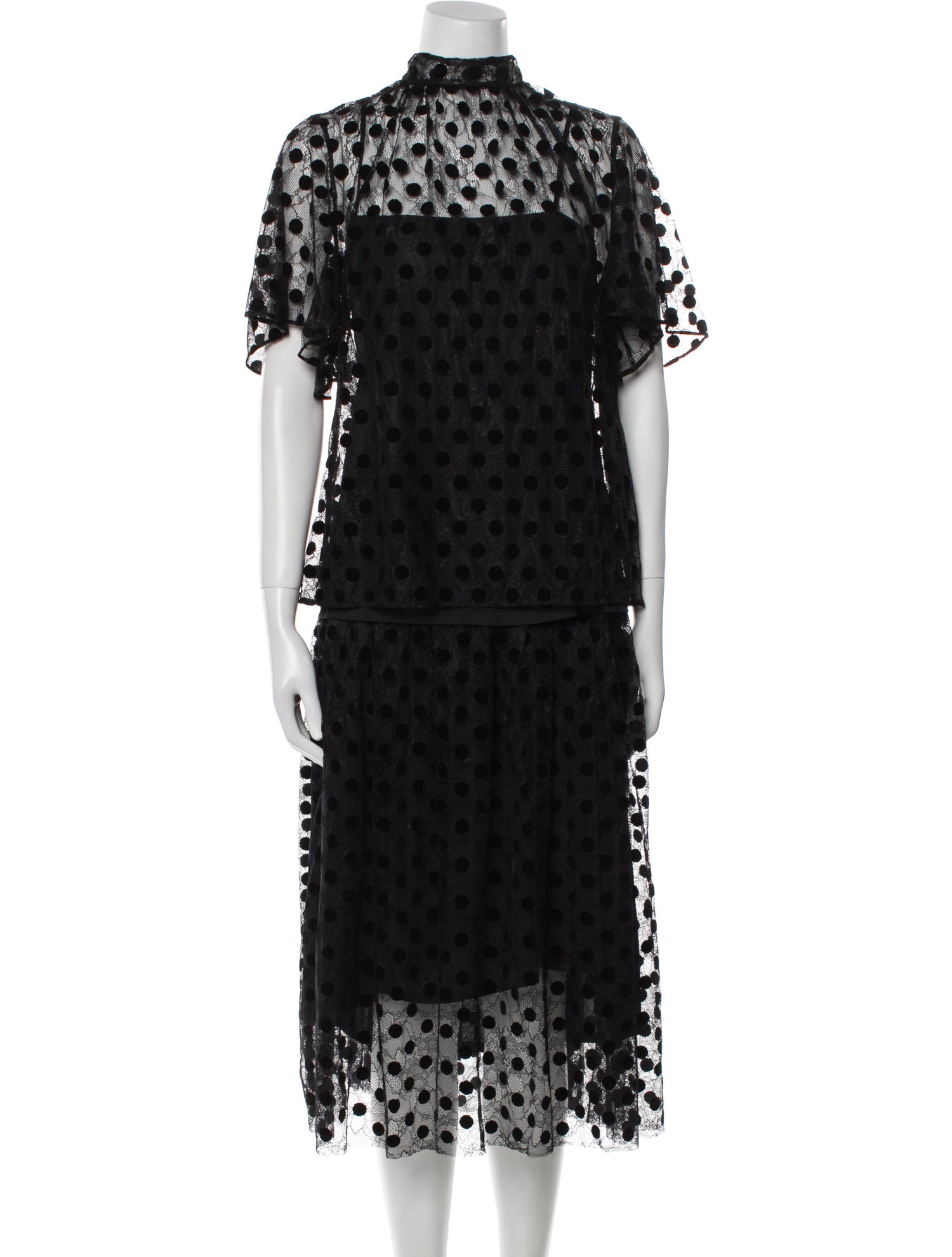 Akris Punto Lace Pattern Skirt Set