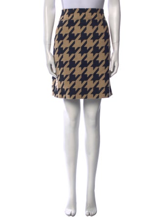 Akris Punto Houndstooth Print Knee-Length Skirt