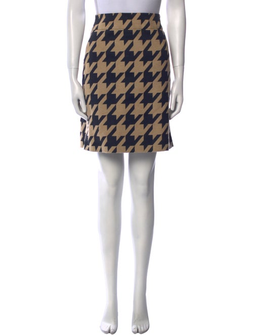 Akris Punto Houndstooth Print Knee-Length Skirt
