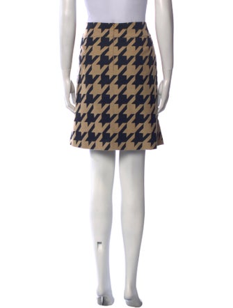 Akris Punto Houndstooth Print Knee-Length Skirt