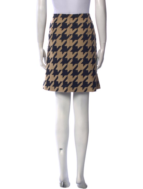 Akris Punto Houndstooth Print Knee-Length Skirt