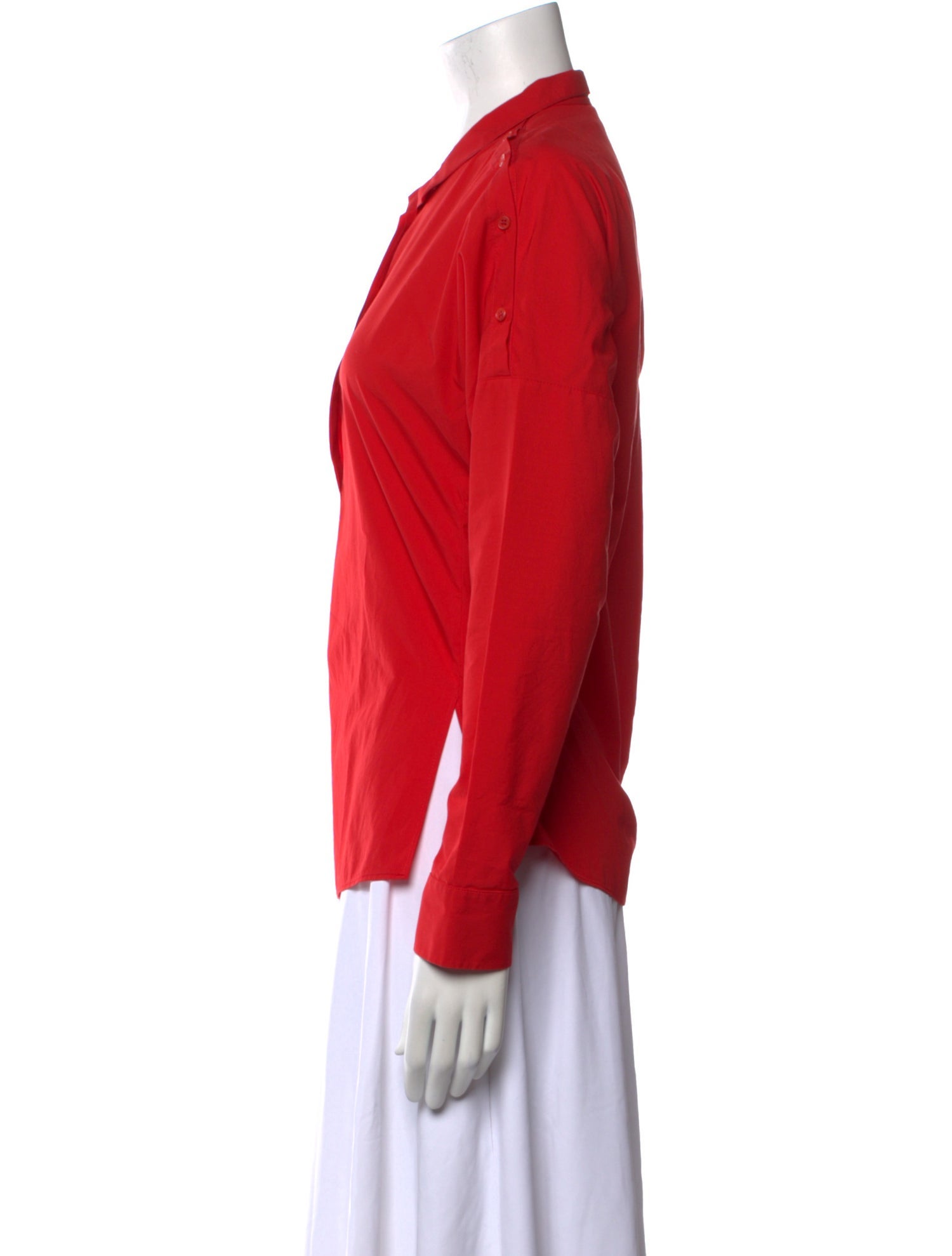 Akris Punto Mock Neck Long Sleeve Blouse