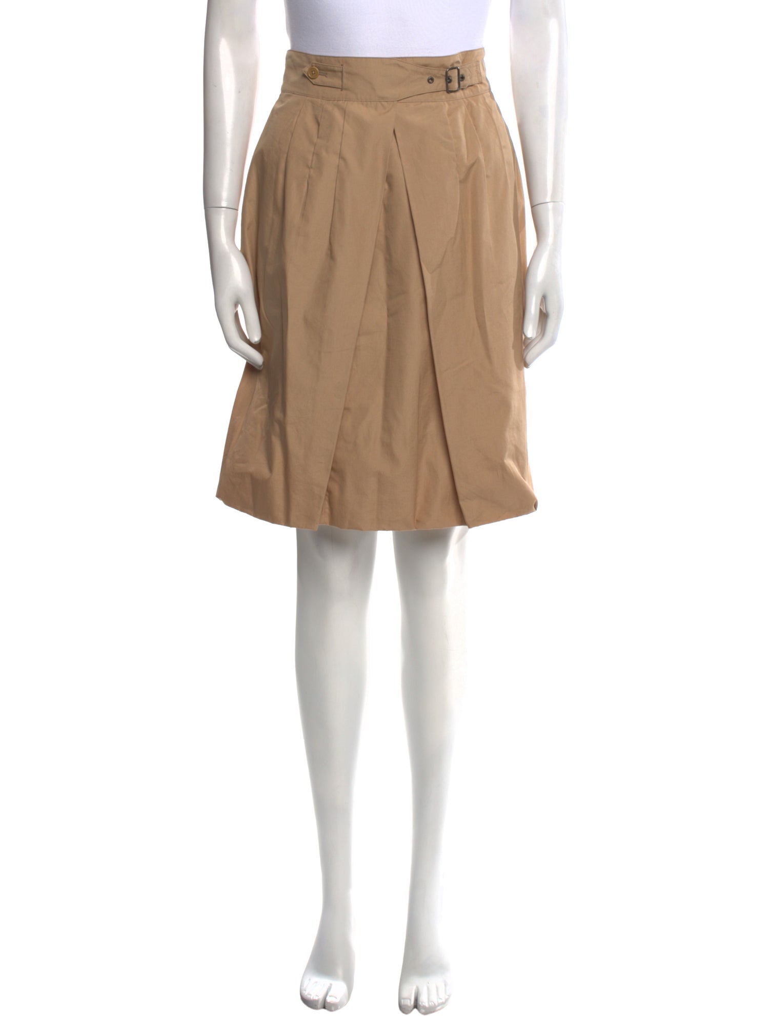 Akris Punto Pleated Accents Knee-Length Skirt