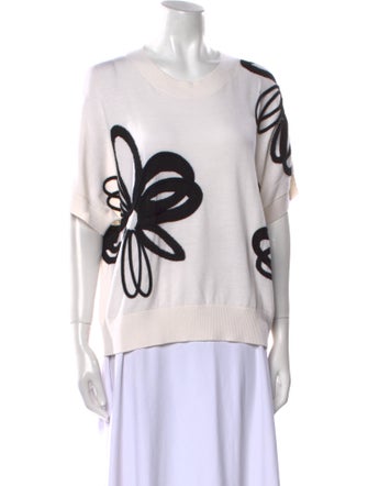 Akris Punto Graphic Print Scoop Neck Sweater
