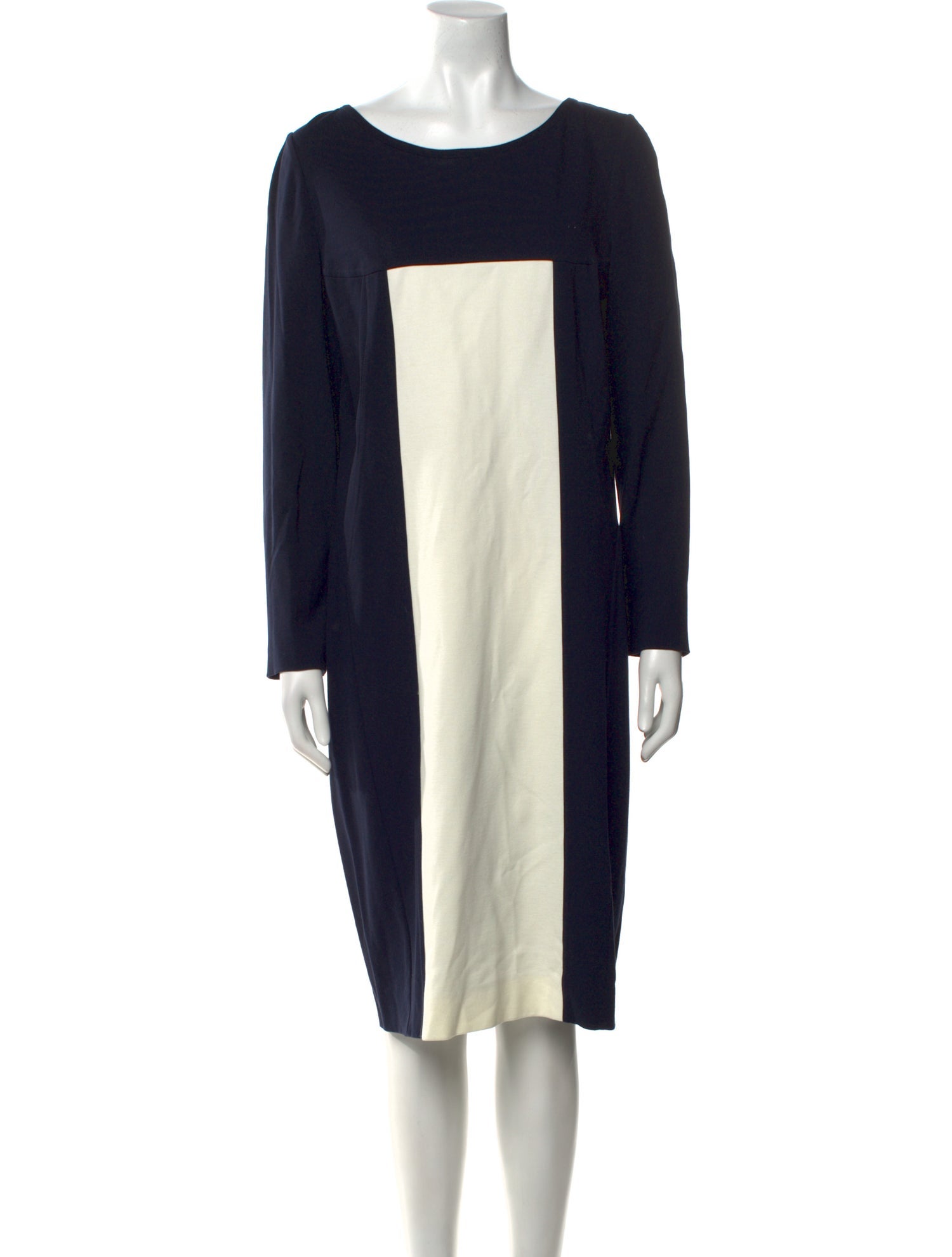 Akris Punto Colorblock Pattern Knee-Length Dress