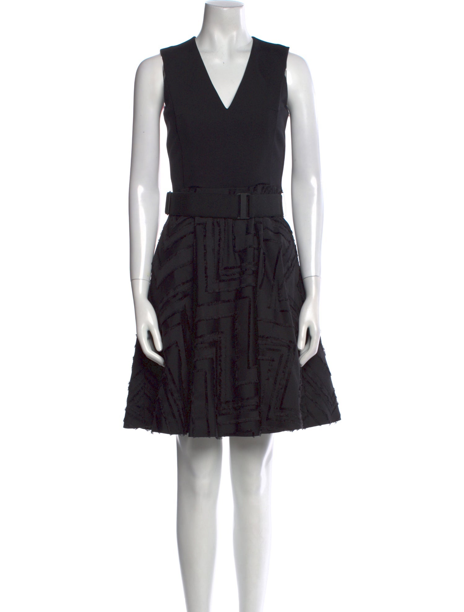 Akris Punto V-Neck Knee-Length Dress