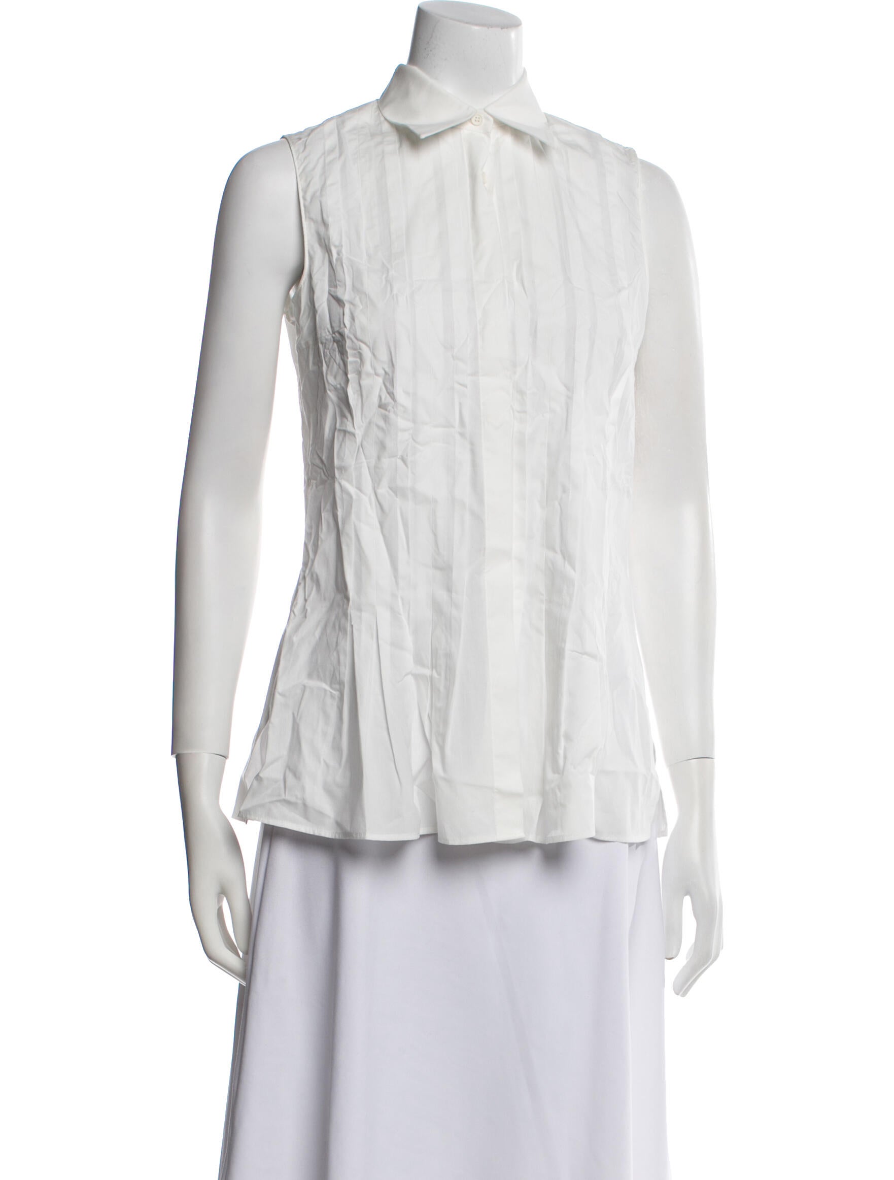 Akris Punto Sleeveless Button-Up Top