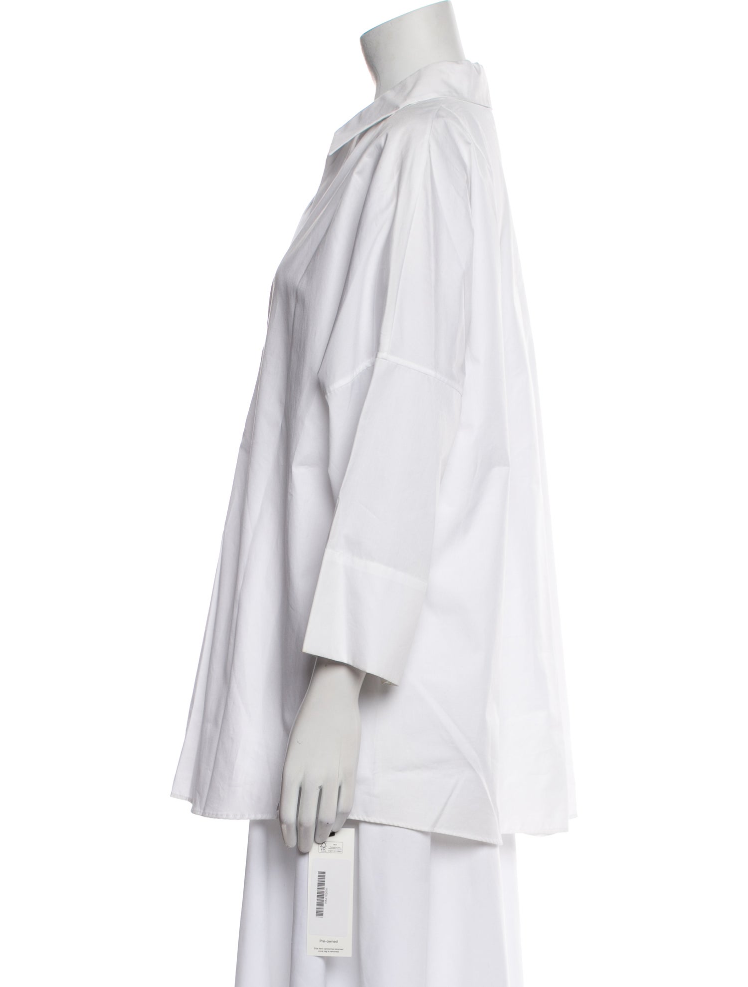 Akris Punto Three-Quarter Sleeve Button-Up Top