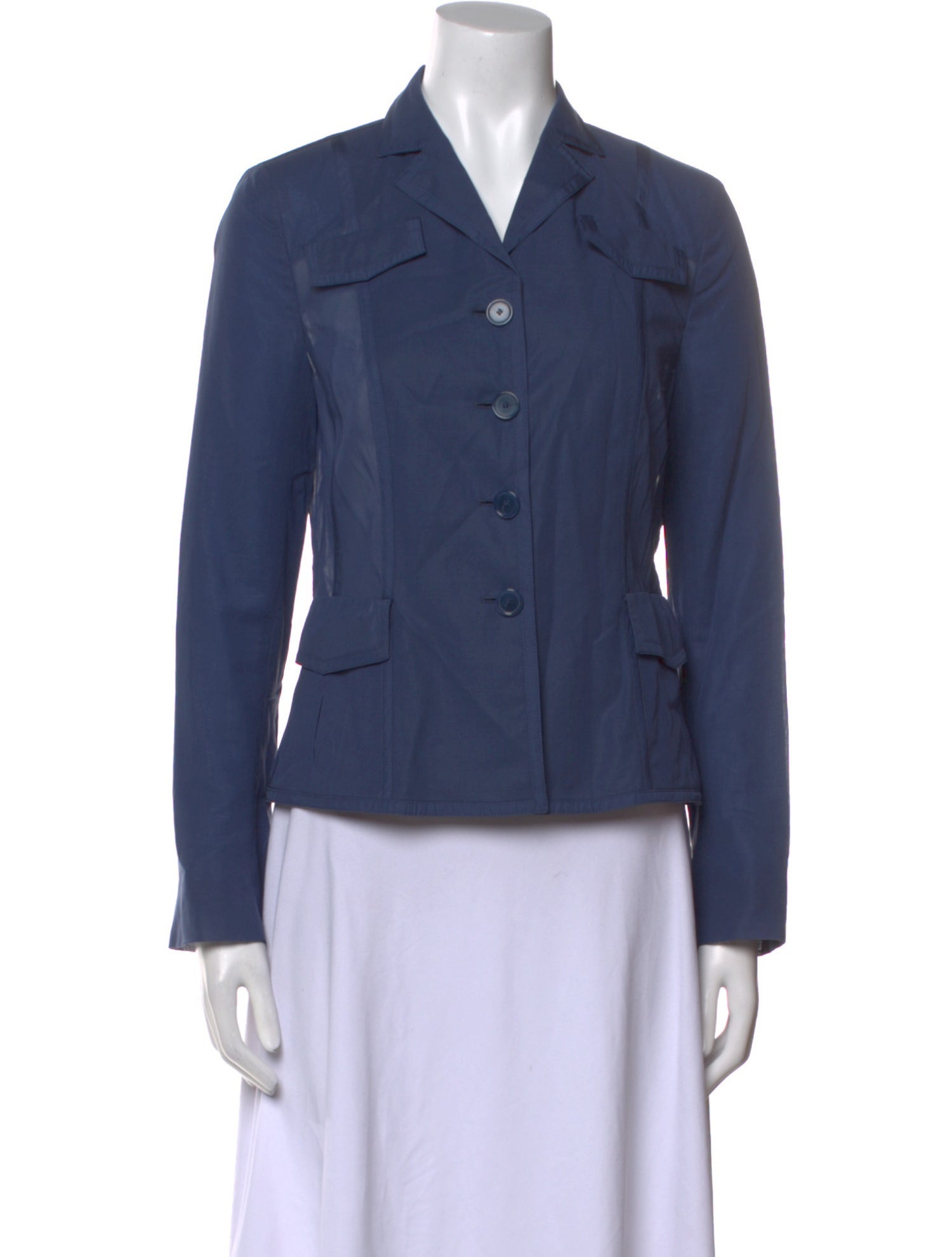 Akris Punto Long Sleeve Button-Up Top