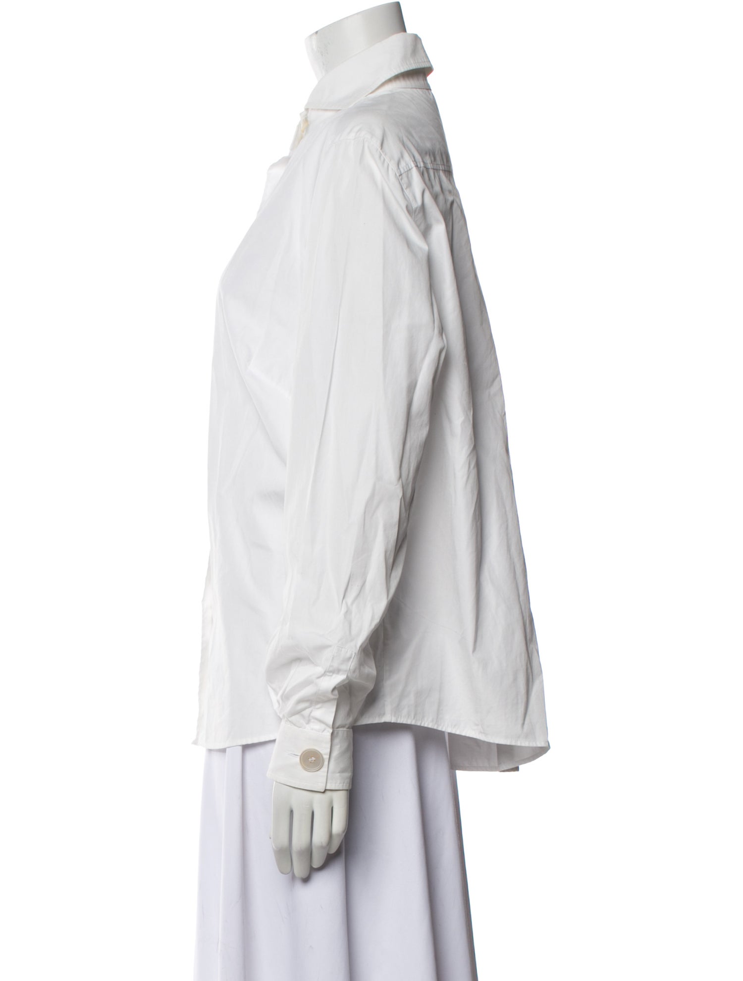 Akris Punto Long Sleeve Button-Up Top