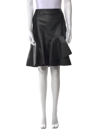 Akris Punto Lambskin Knee-Length Skirt