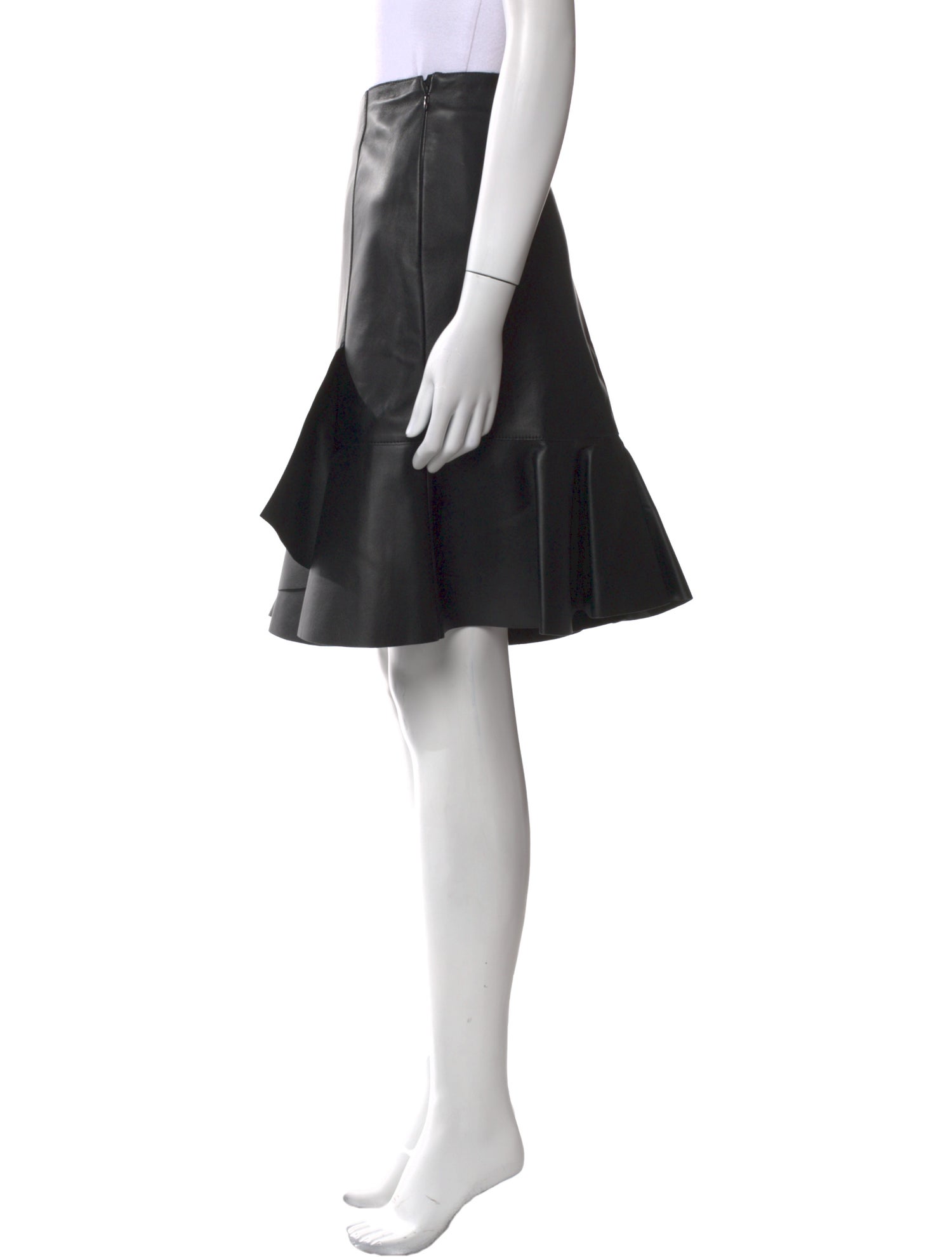 Akris Punto Lambskin Knee-Length Skirt