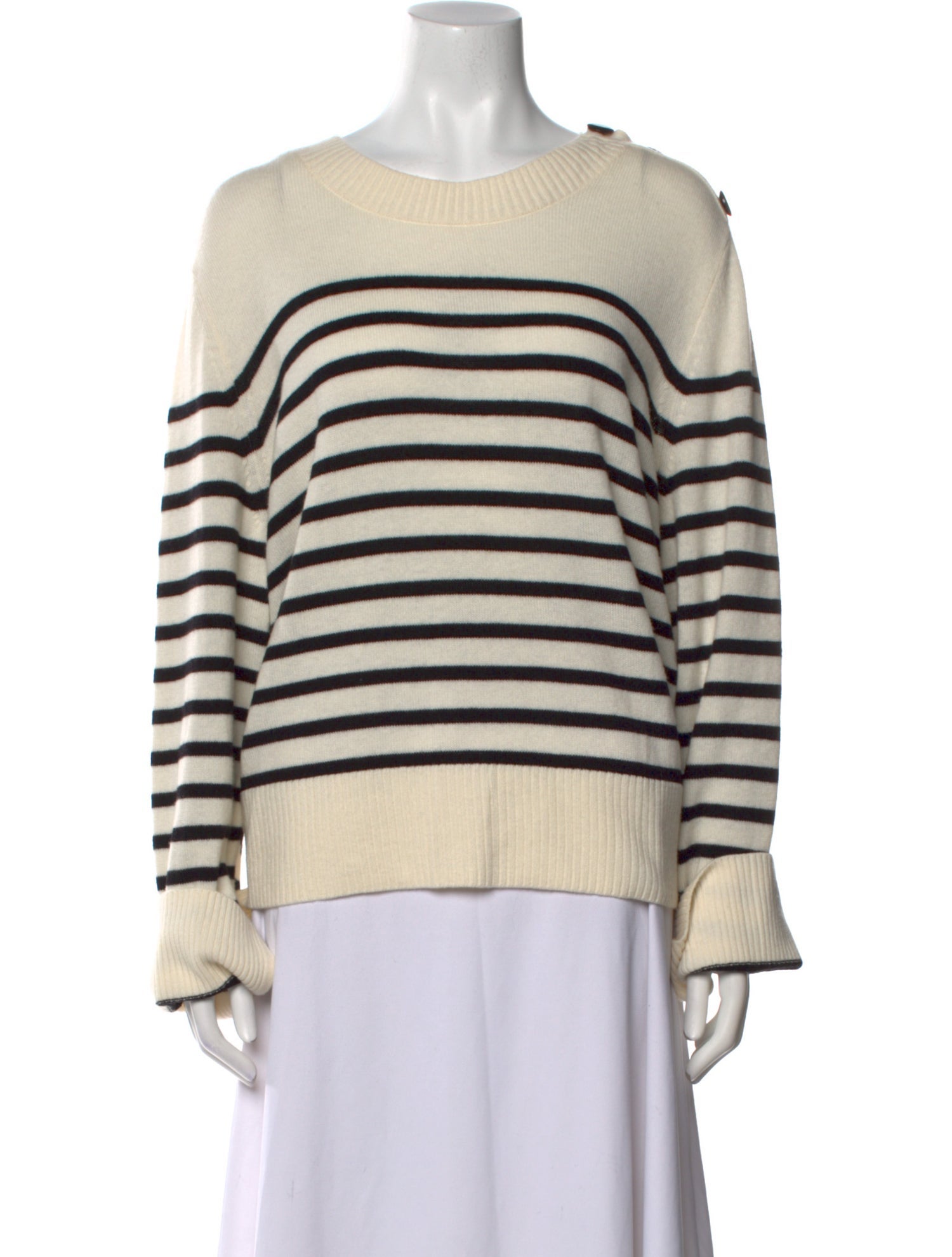 Akris Punto Virgin Wool Striped Sweater